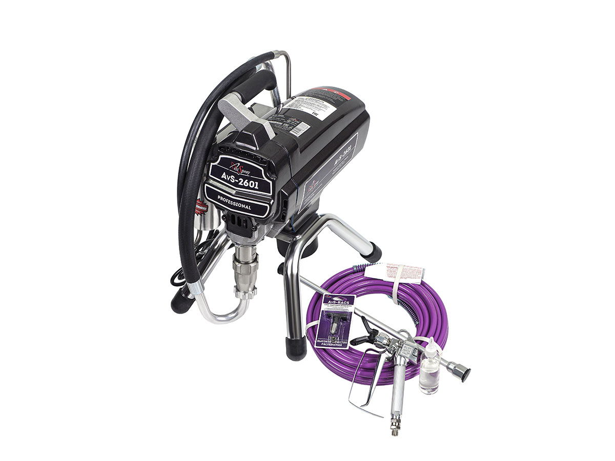 Аппарат окрасочный AktiSpray AvS-2601, комплект (2,6 л/мин, 220 бар, 1800 Вт, 220 В, 50 Гц)