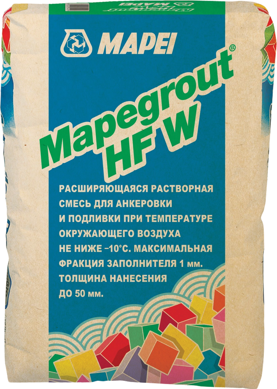 MAPEGROUT HF W Сухая смесь с компенсированной усадкой для устройства фундаментных плит, конструктивных слоев F1 300, W20